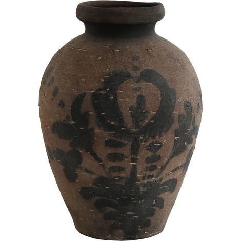 Jarron Terracota 29X29X42 Envejecido Marron (1/4)