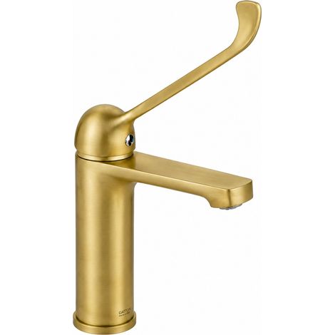Miscelatore per ambienti pubblici con leva clinica in colore oro spazzolato Gattoni 5004650SG.LC Oro Spazzolato (1/2)