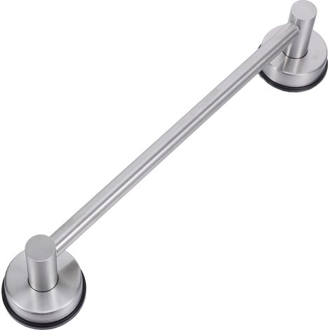Porte-serviettes à ventouse réglable 28-56 cm, barre de salle bain en acier inoxydable résistant (1/5)