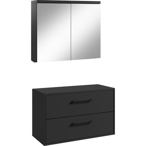 Badplaats Waschtischunterschrank Florence 80 x 46 cm - Mattschwa (1/4)