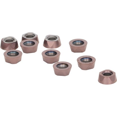 Lot de 10 plaquettes carbure rondes revêtues bronze pour tour à bois CNC bricolage RPMT1204MOE-TT (1/5)