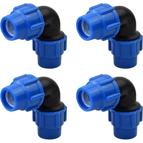 4 Pièces Raccord Coudé à 90 Degrés, 25mm X 25 mm Connecteur pour Tuyau D’eau Pe de Compression, pour Une Installation Intérieure et Extérieure (1/5)