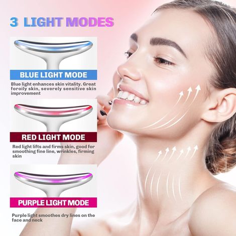Gesichtsmassage in 3 Modi: Lifting und Straffung, Revitalisierung und Peeling, sanfte Massage – Wiederaufladbarer 450-mAh-Akku, USB-Ladegerät – Kompaktes Gerät (1/3)