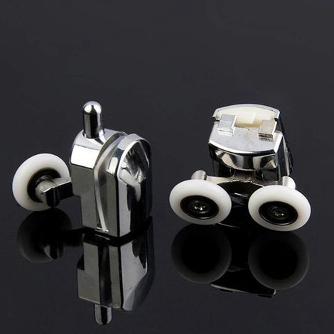 Set mit 8 Duschkabinenrollen aus Zinklegierung, 23 mm (1/4)