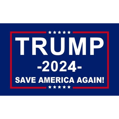 Drapeaux Donald Trump 2024, Bannière décorative intérieure et extérieure « Sauvez l'Amérique à nouveau » (1/2)