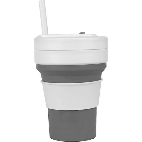Gobelet à café pliable en silicone, portable et réutilisable pour les activités de plein air, la randonnée et un usage quotidien à la maison. Gobelet à eau pliable écologique. (1/5)