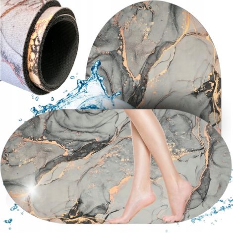 ALFOMBRA DE BAÑO DE SECADO RÁPIDO, ABSORBENTE Y ANTIDESLIZANTE 60X90 (1/5)