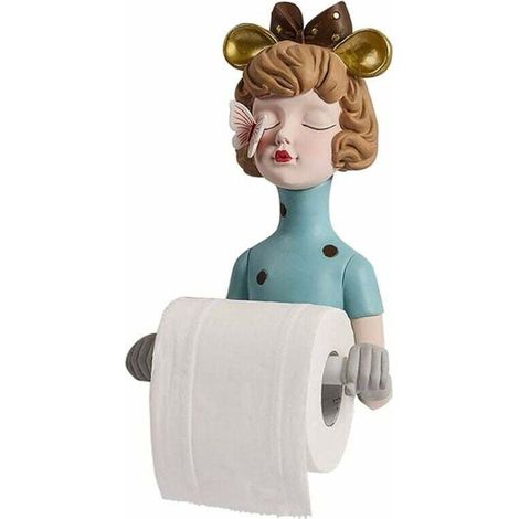 Nordic Creative Girl Toilet Paper Holder Resin Tissue Dispenser Bathroom Dectorstions Towel Home Decoration MUMU (1/4)