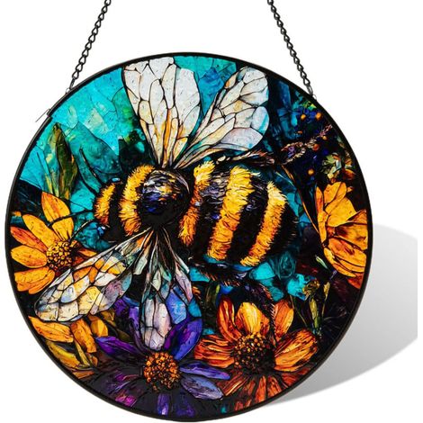 Attrape-soleil fenêtre vitrail chrétien – Déco 15 cm
