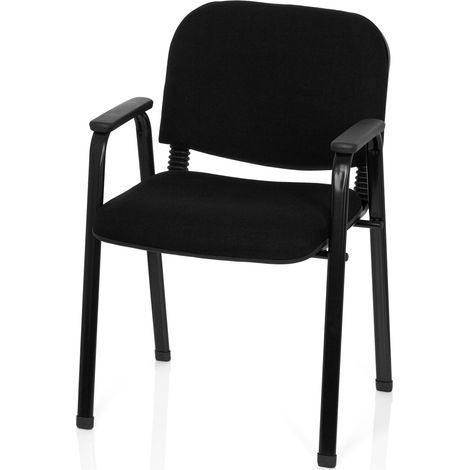 [GEBRAUCHT] B-Ware hjh OFFICE XT 600 XL Besucherstuhl Lehnstuhl Konferenzstuhl Lounge Stuhl schwarz (1/2)