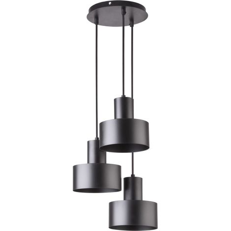Lampada a sospensione Sigma Rif nera 3xE27 Ø33cm (1/2)