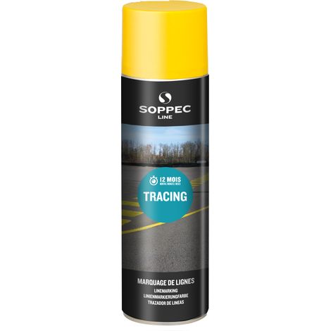 Peinture de traçage de lignes - Soppec - TRACING 500ml Jaune