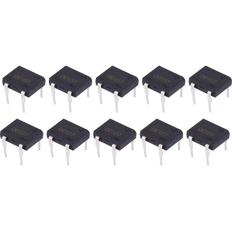 Bridge rectifier, DB107, easy to install, durable for industrial electronic circuits and household appliances (Sells 10) (1/5)