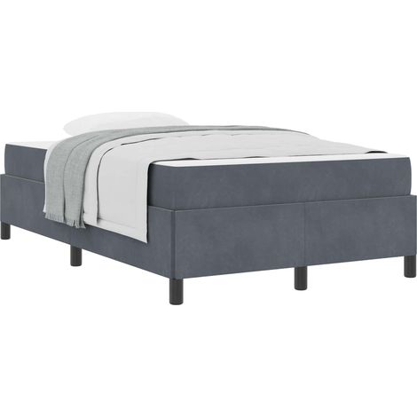 Maison Exclusive - Estructura de cama con colchón Gris oscuro 120