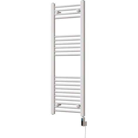 Zennor - White Electric Towel Rail H1200mm x W400mm Straight 400w Thermostatic WIFI (1/3)