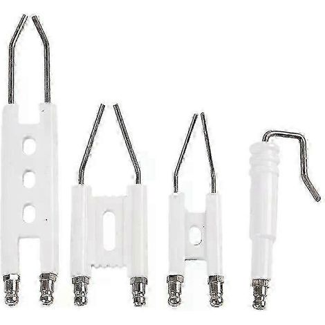 Électrode d'allumage universelle de type H, compatible avec les brûleurs à combustible BT10, électrode en céramique, aiguille d'allumage double en céramique intégrée, taille 25-26. (1/5)