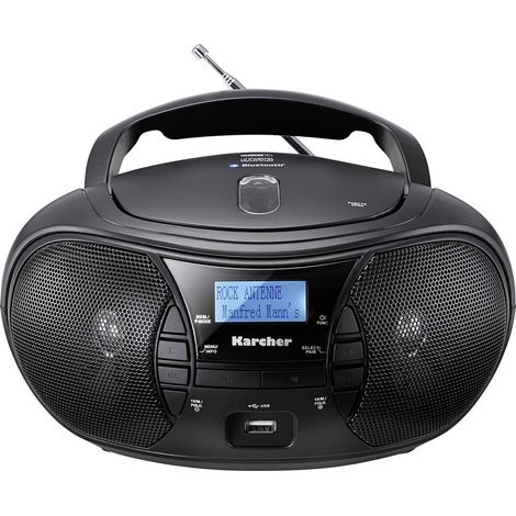 Karcher RR 5028D Radio-lecteur CD DAB+, FM DAB+, FM, Bluetooth, USB, AUX noir (1/3)