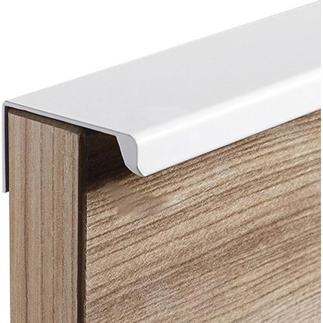 10 tiradores para armarios, muebles, cajones, armarios de cocina, distancia entre orificios: 224 mm, color blanco. (1/5)