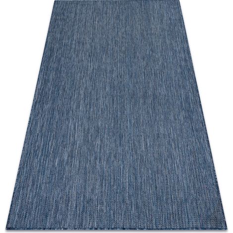 Carpet SISAL SION A5165A Melange Flat woven navy blue blue 60x100 cm