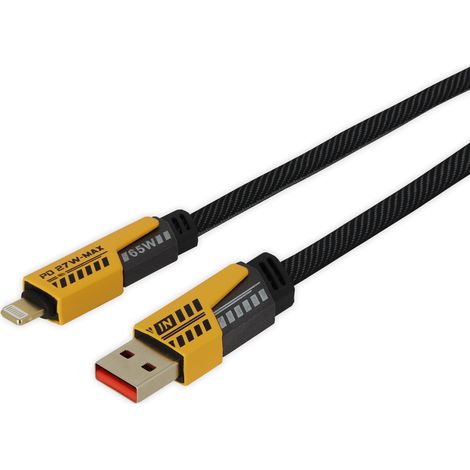 Cordon USB 4 en 1 USB-A / USB-C vers USB-C / Lightning 65W (1/5)