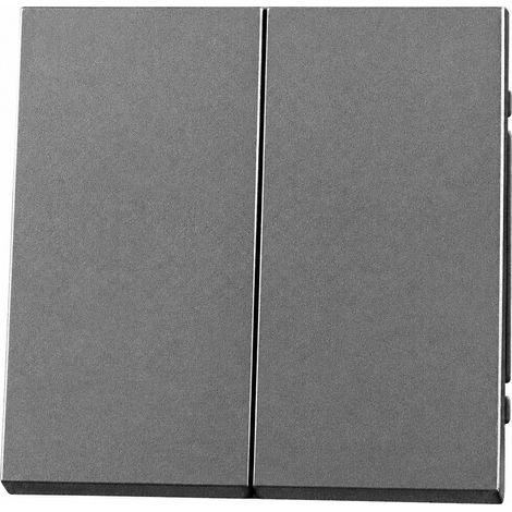 Interrupteur mural double va-et-vient 2 gang 2 way Série Z gris PC ignifuge 13 × 9 × 10 cm – Livraison gratuite