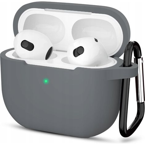 Ultradünne Hülle für Apple AirPods 3, grau, Silikon (1/5)