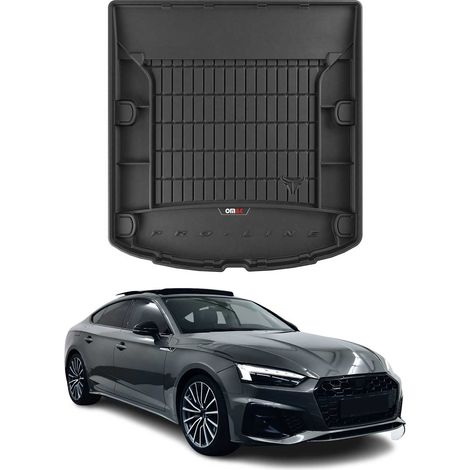 Tapis de Coffre 3D TPE Premium Compatible avec Audi A5 II Sportback 2016 à 2023, Bac de Protection de Coffre Intérieur antidérapant Revêtement de Coffre Bords Hauts pour Voiture Noir (1/5)