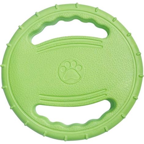 Frisbee flottant en caoutchouc dur spécialement conçu pour les chiens, 20 cm de diamètre (vert)