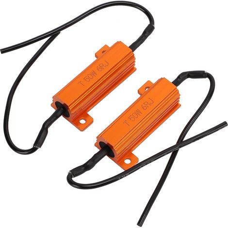 2er-Pack 50-W-6-Ω-Widerstände für LED-Scheinwerferlampen, fehlerfreies Widerstandsgehäuse aus Aluminium (1/5)