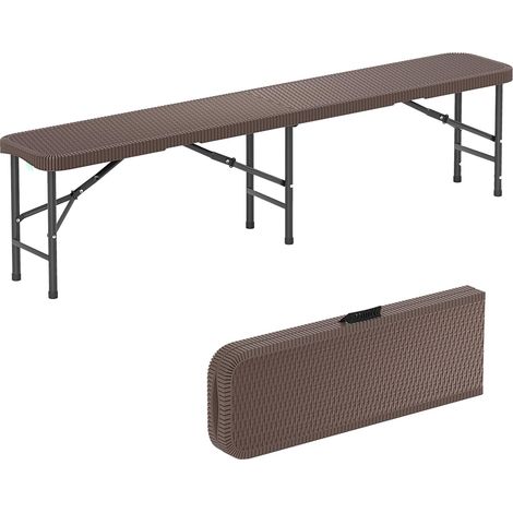 COSTWAY Panca da Giardino 180 cm, Panca Pieghevole da Picnic in HDPE, per Giardino Campeggio Festa, Portata 600 kg (Panca) (1/5)