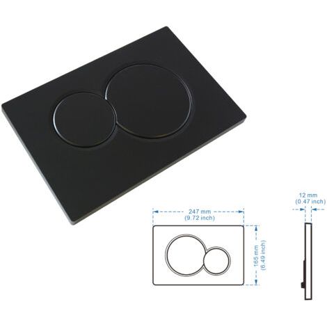 Pour Geberit Sigma01 - Plaque de déclenchement SIgma01, noire 115.770.DW.5