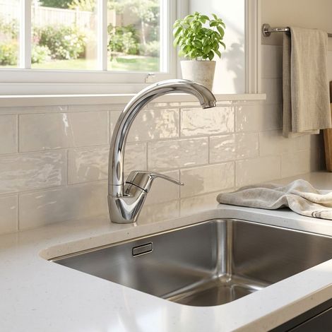 Miscelatore cucina con bocca orientabile in ottone – Ofelia  Piralla
