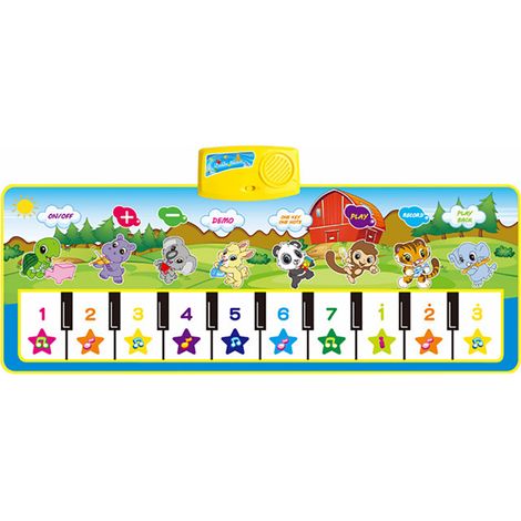 Tapis Musical Éducatif - Tapis de Danse avec Fonction Enregistrement - Pour Enfants à Partir de 1 An - Idéal pour Apprendre les Sons Animaux et la Musique - 1 Pièce (1/5)