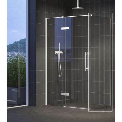 Ravak Cool - Paroi de douche, 80x195 cm, blanc mat/verre clair X9VV40E00Z1 (1/4)