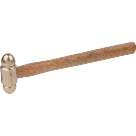 Marteau à panne sphérique - Manche Hickory - Tête 1000g, 380mm - Antidéflagrant - Alliage Aluminium-Bronze (1/2)