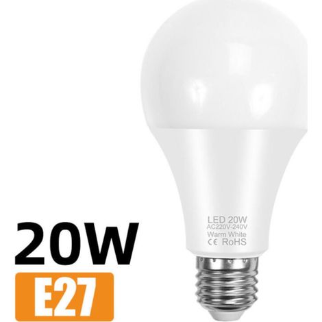 Ampoule LED à économie d'énergie pour l'éclairage domestique intérieur-E27, 20W, 2700-3500K, AC220-240V, blanc, 1pc sunflower