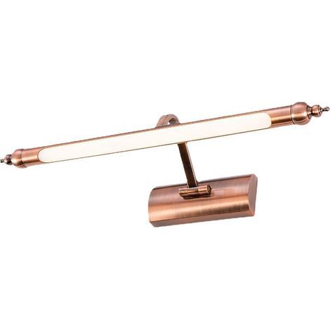 Applique murale à LED pour éclairer des tableaux, des miroir, etc., style traditionnel et élégant à LED 8W, chaude 2700-3000K, bronze antique, entièrement articulé et orientable. 45cm (1/5)