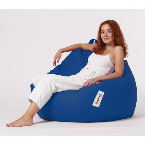 Pouf poire bleu Premium XXL (1/5)