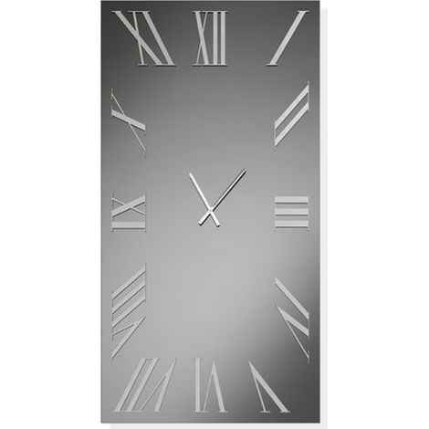 Orologio rettangolare verticale in cristallo Fume' 80x160 cm - BRANDON (1/2)