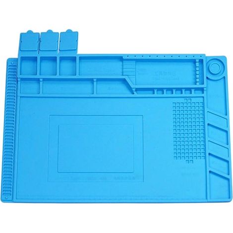 Tapis de Réparation et de Soudure en Silicone, Tapis de Travail Magnétique 500℃ Résistant à la Chaleur, Tapis à Soudure Anti-Statique en Silicone,pour pistolets à souder, pistolets à chaud,45x30cm (1/5)