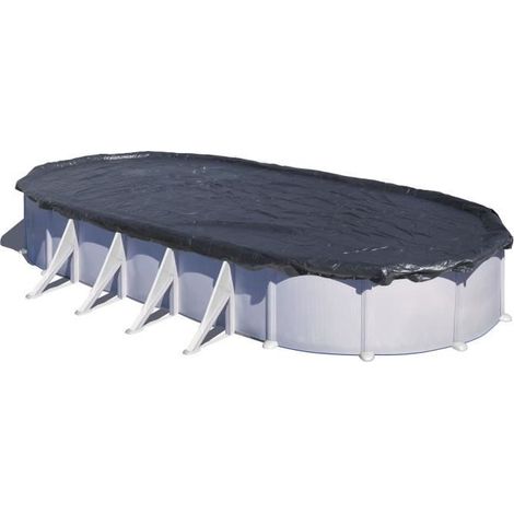 GRE - Winterabdeckung für ovale, aufstellbare Pool 5x3m - Polyethylen 180g/m²