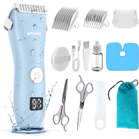 hair clipper for babies Waterproof Rechargeable Cordless Hair Cutting Machine with LCD Display, Ceramic R Blade, 1 Hour Use (1/5)