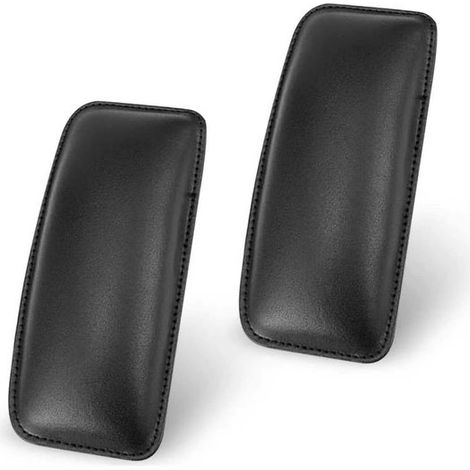 Coussin de genou de voiture - 2 pièces - Protège-genoux souple - Universel - Cuir souple - Accoudoir de voiture - Intérieur de voiture - Housse de jambe de genou de pied support de cuisse - 18x8.2 cm (1/5)