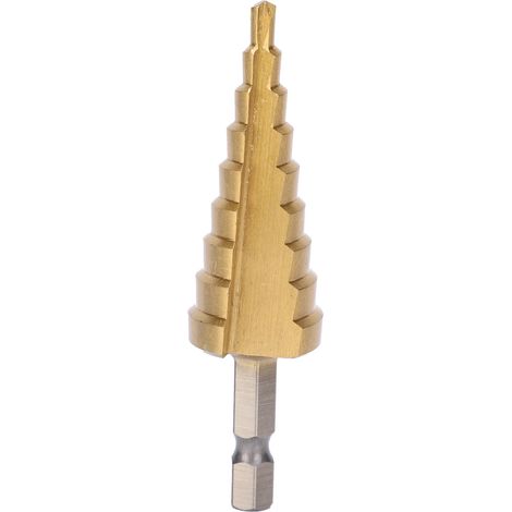 Foret étagé HSS pour trous multiples, alésage conique, rainure droite, outils manuels 4 mm 20 mm (1/5)