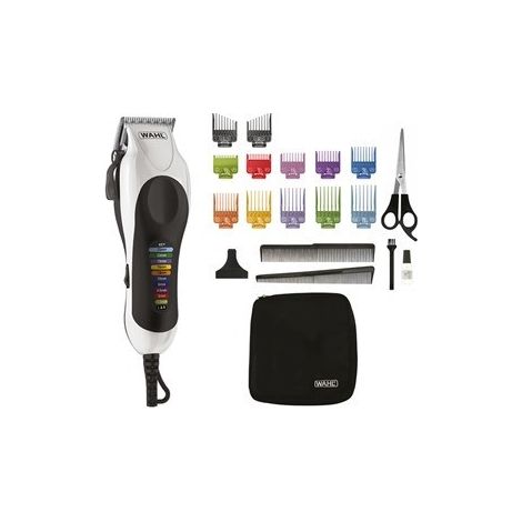 Tondeuse cheveux - WAHL - Color Pro Plus - Lames de précision - Peignes de guidage à code couleur