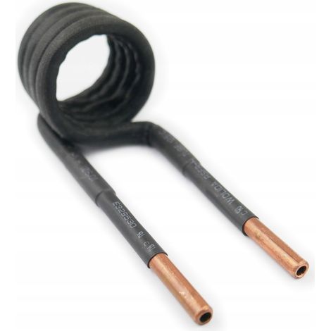 Bobine d'induction pour chauffage par induction, diamètre 28 mm, longueur 115 mm, bobine droite (1/4)