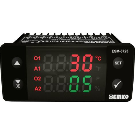 Emko ESM-3723.5.6.6.0.1/01.01/1.6.6.0 2-Punkt und PID Regler Temperaturregler Relais 5 A (L x B x (1/5)