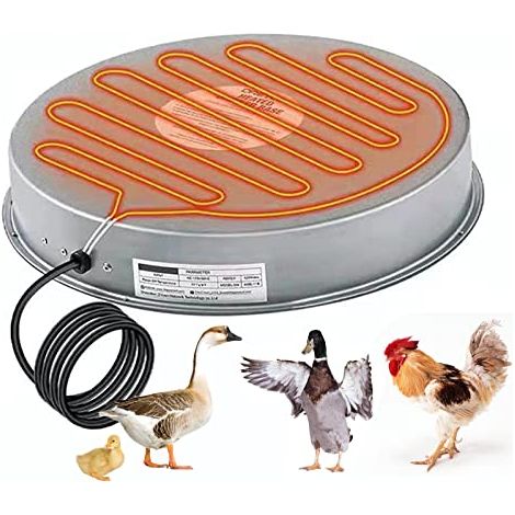 [NUNCA USADO] Base calefactable para bebederos de aves, base para calentador de agua para pollos en invierno, calentador para bebederos de pollos, calentador de agua para mascotas con control termostá