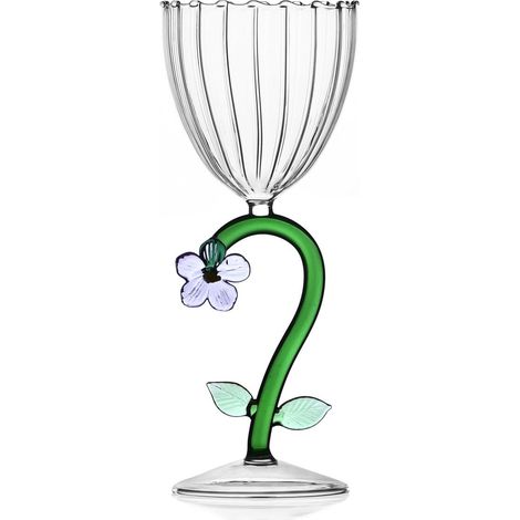 Verre Optique Fleur Lilas  Collection Botanica  28 cl  Verre borosilicate  Fait à la main (1/4)