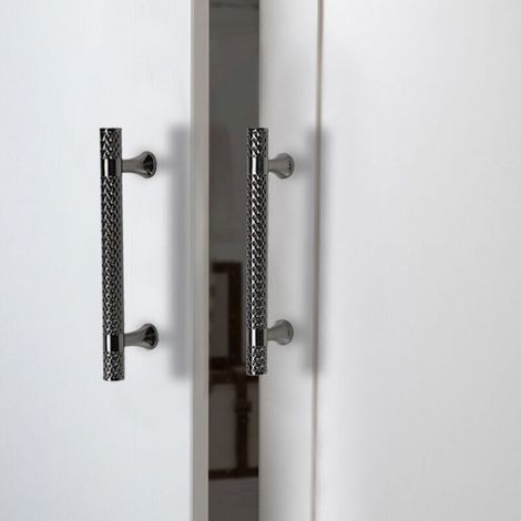 Poignée de meuble noire, espacement des trous de 96 mm, poignée de cuisine en alliage de zinc, poignée d'armoire de chambre, 2 pièces (1/4)